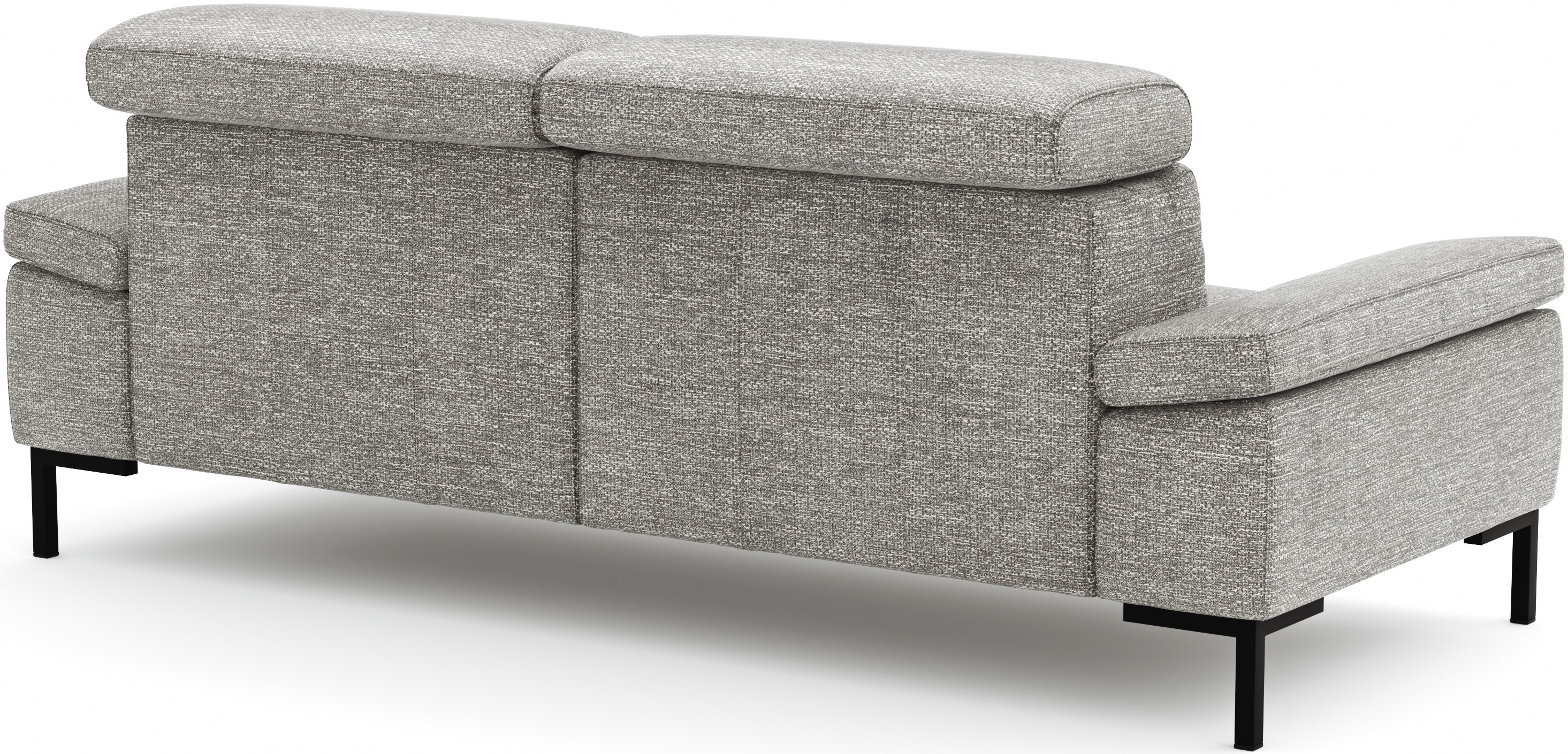 Sofa Hudson - 3-Sitzer inkl. Kopfteil verstellbar, Stoff, Hellgrau