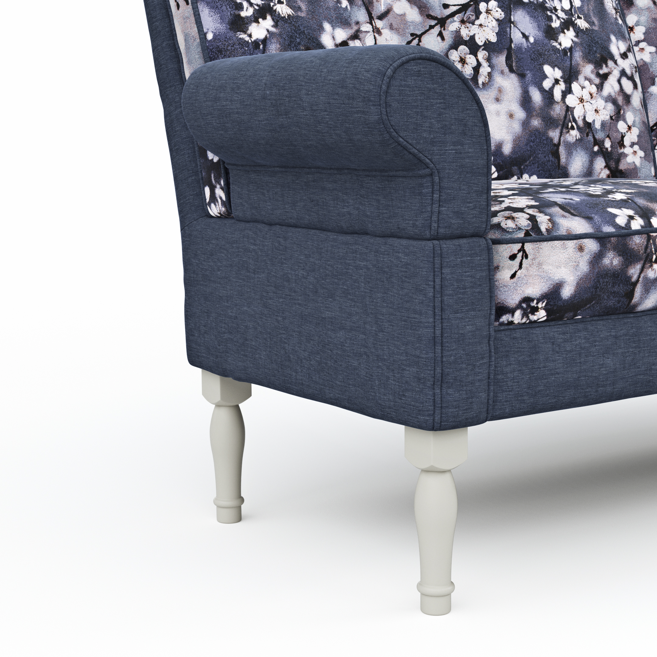 Sofa Washington - 3-Sitzer inkl. Armlehne verstellbar, Stoff, Blau