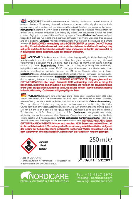 nordicare oelwachs 250 ml