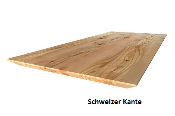 Tischplatte mit schweizer Kante - 200 x 100 x 4 cm